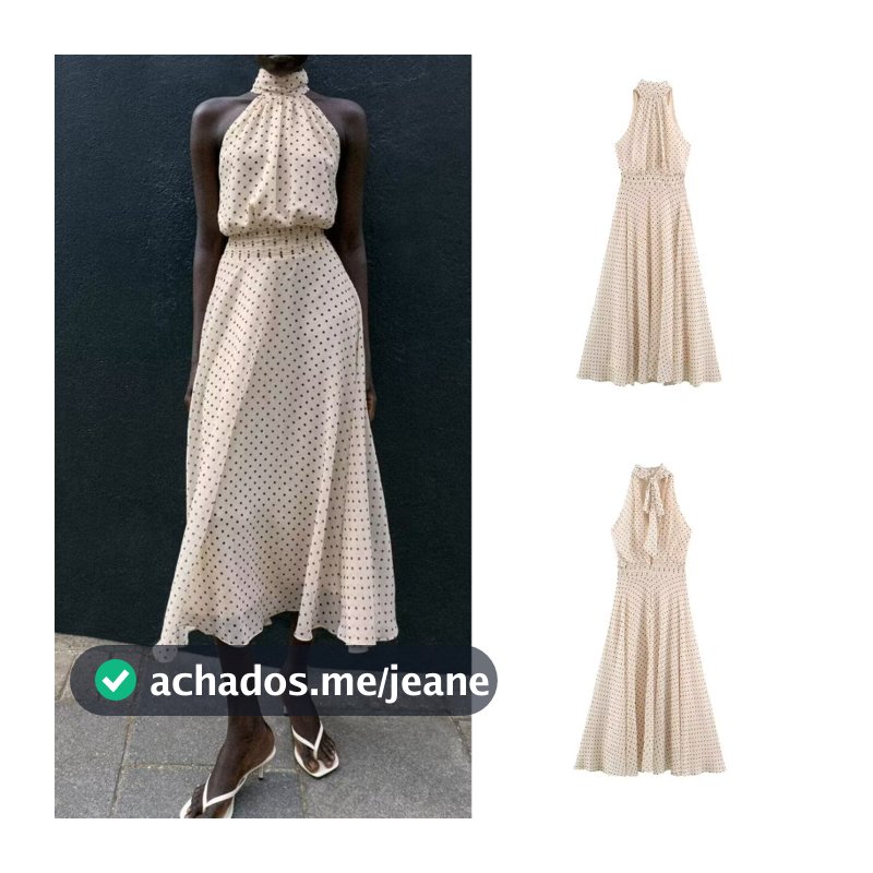 Europeu americano 2026 outono novo estilo feminino sem mangas fino ajuste halter bolinhas gola halter Mini vestido flaut