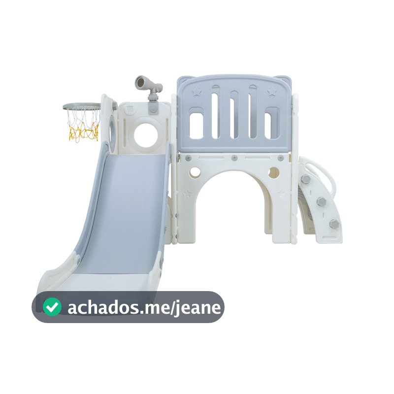 Playground Freso Baby Mini Mundo Grey 2 Torres c/ Escorrega