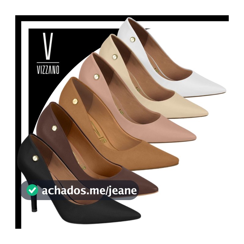 Scarpin Vizzano Salto Fino Alto Sapato Feminino Social Bico Fino Elegante Confortável Trabalho