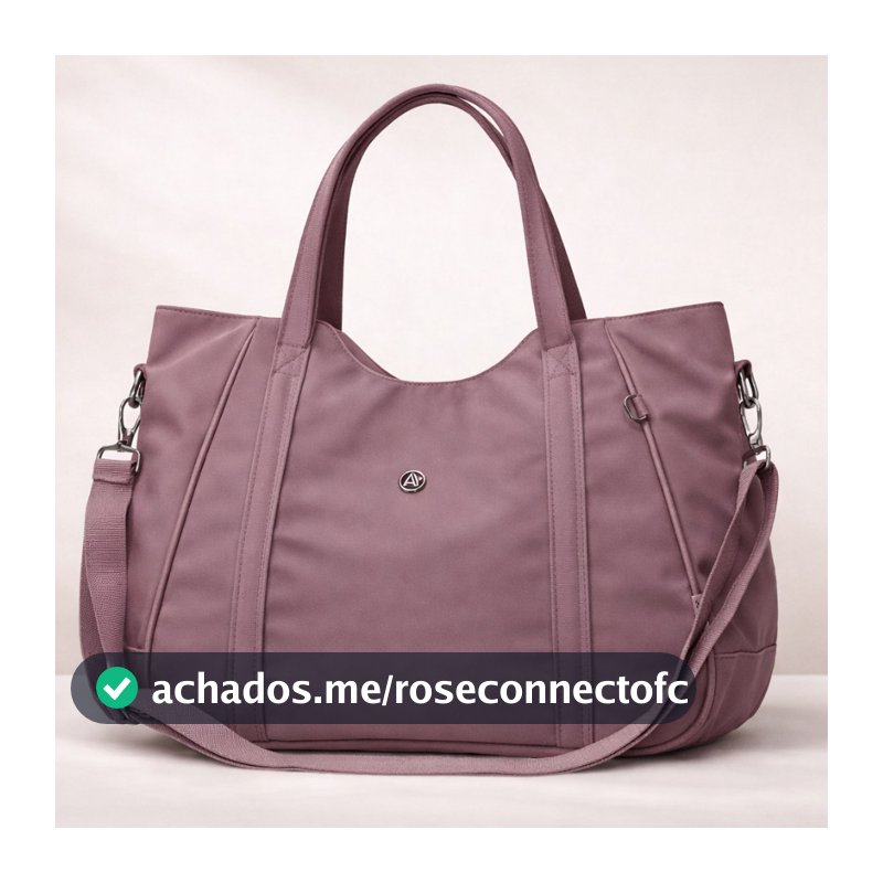 Bolsa Casual Feminina Tote Transversal de Ombro Grande Impermeável em Nylon p/ Academia Viagem Trabalho
