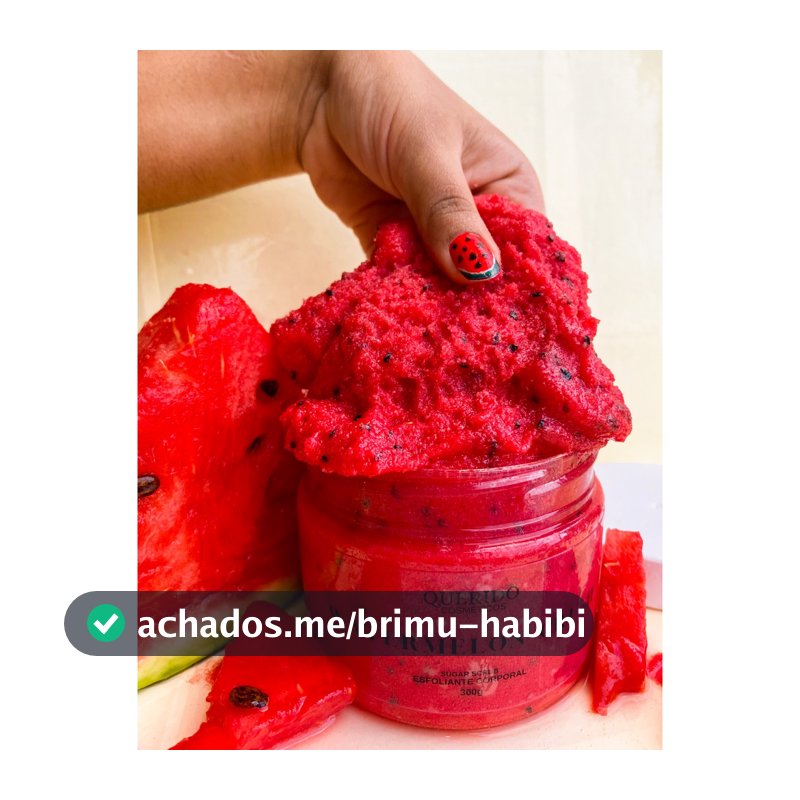 Esfoliante Corporal Melancia Sugar Scrub Cheirinho Watermelon Crush - 300g - Fórmula 100% Natural