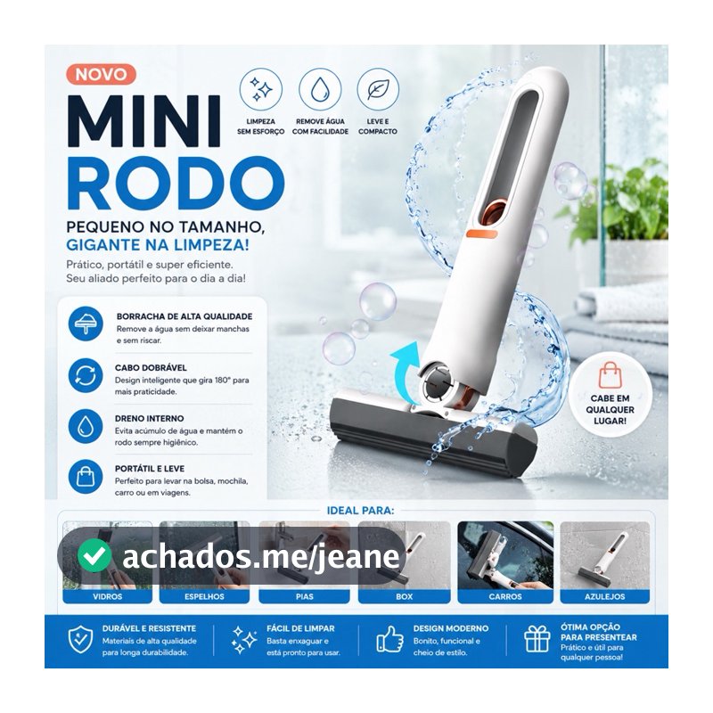 Mini Rodo Esfregão Absorvente Portátil Limpeza Multifuncional Mesa Janela