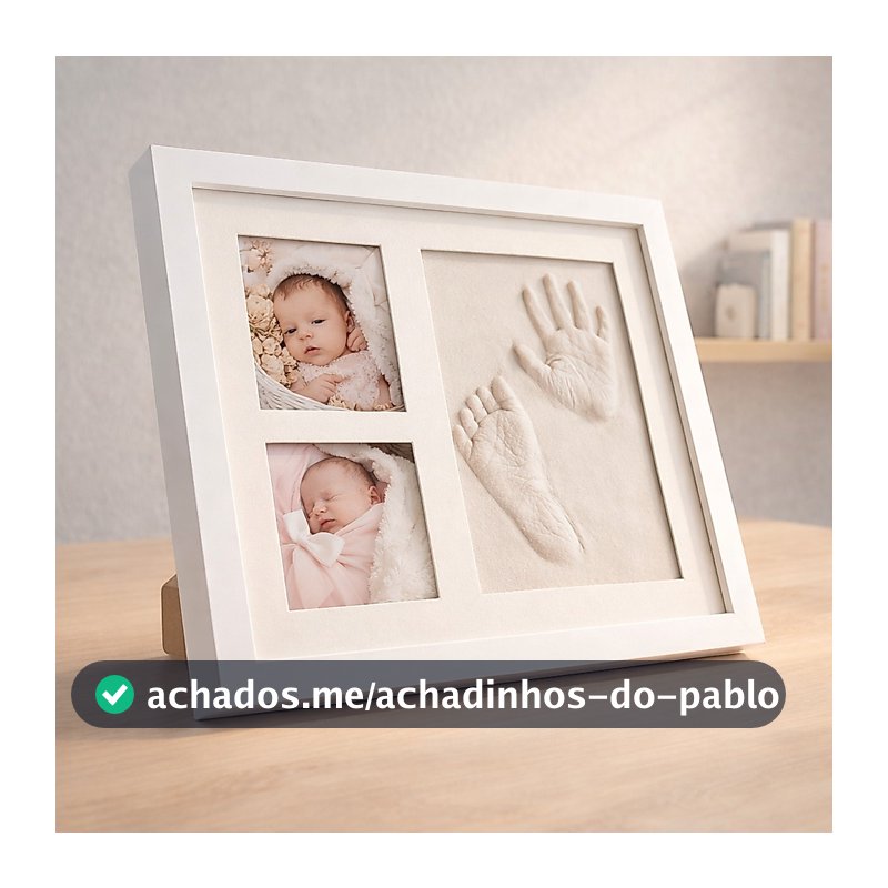 Quadro Decorativo para Bebê com Massinha e Porta-Retrato