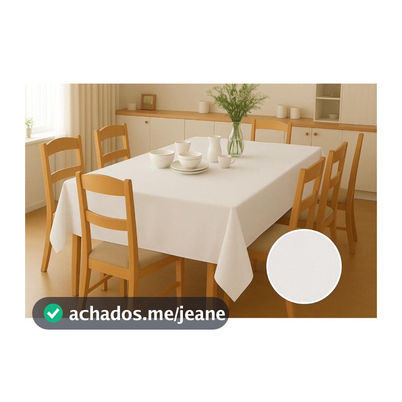 Toalha De Mesa Tecido Oxford 4,6,8 E 10 Lugares Várias Cores Acabamento Bainha