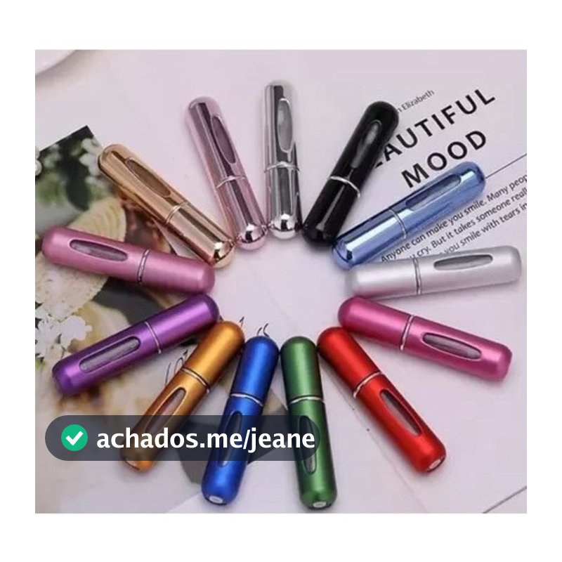 KIT 60 unidades Porta Perfume Recarregavel Portatil Spray 5ml