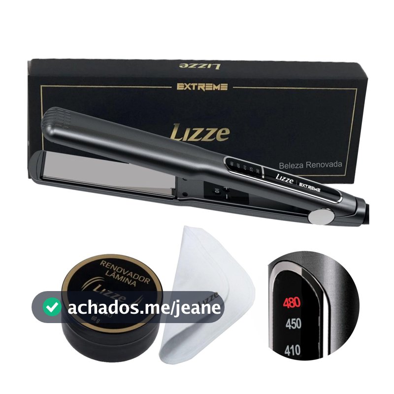 Prancha Lizze Extreme 480º Titanium Kit Limpeza