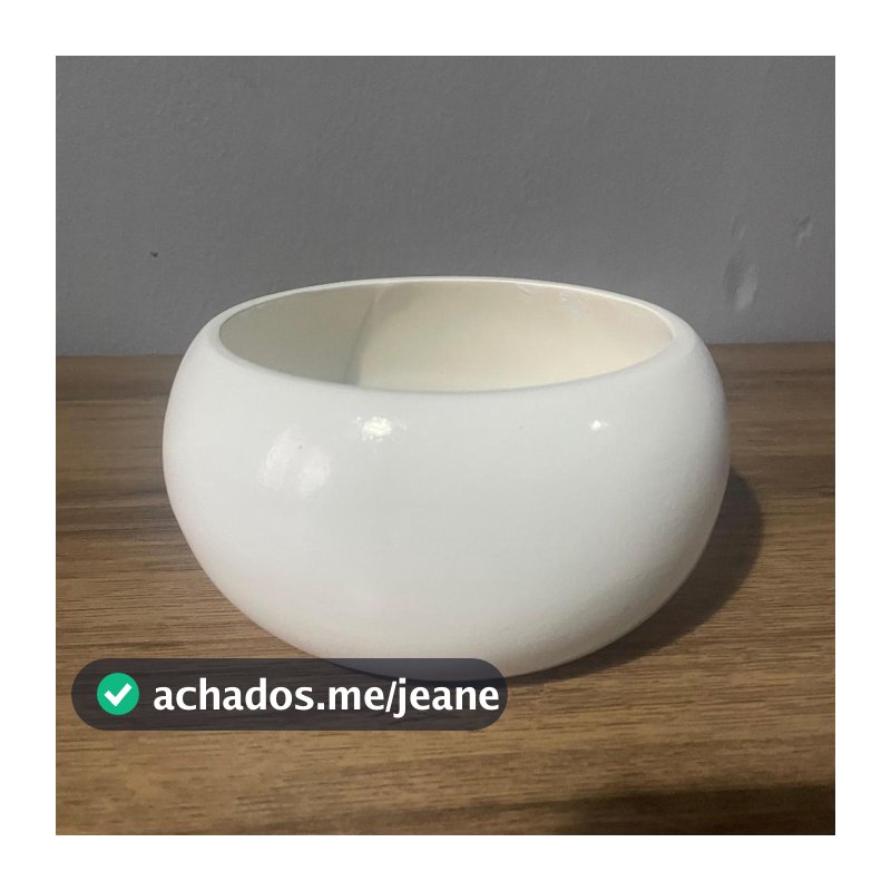 Vaso de Cerâmica Redondo Branco para Orquídea com Furo Decorativo 15cm