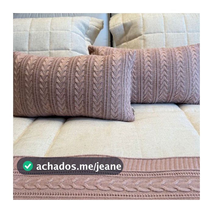 Capa Almofada Tricot Premium Trançada 30x50 Para Decoração Para Quarto Sofá Casa Luxo Home Decor