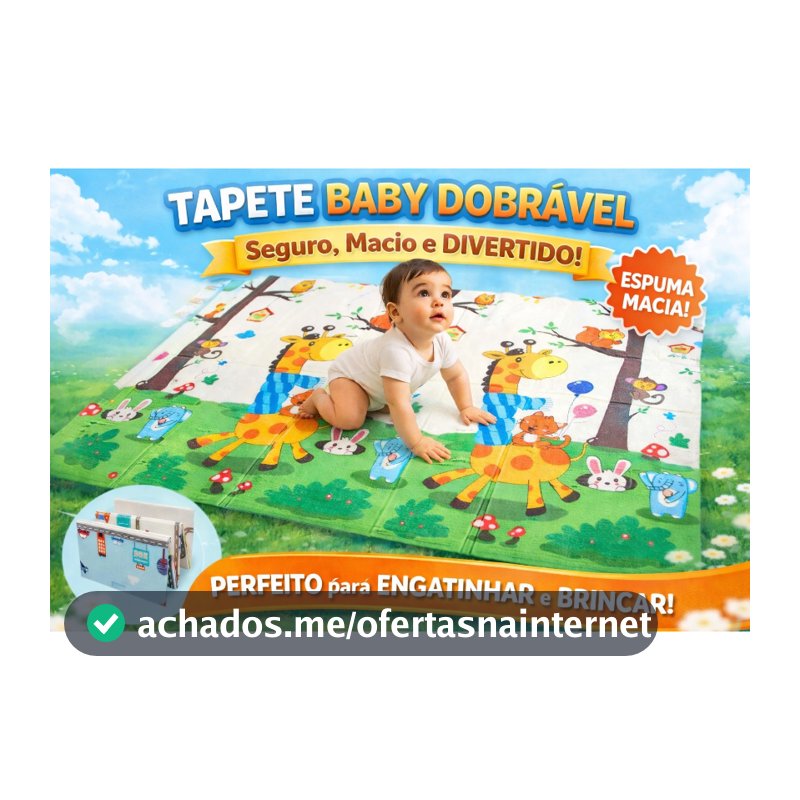 Tapete de Atividades Térmico Infantil Emborrachado Educativo Bebê Crianças Tatame Dobrável Estampas