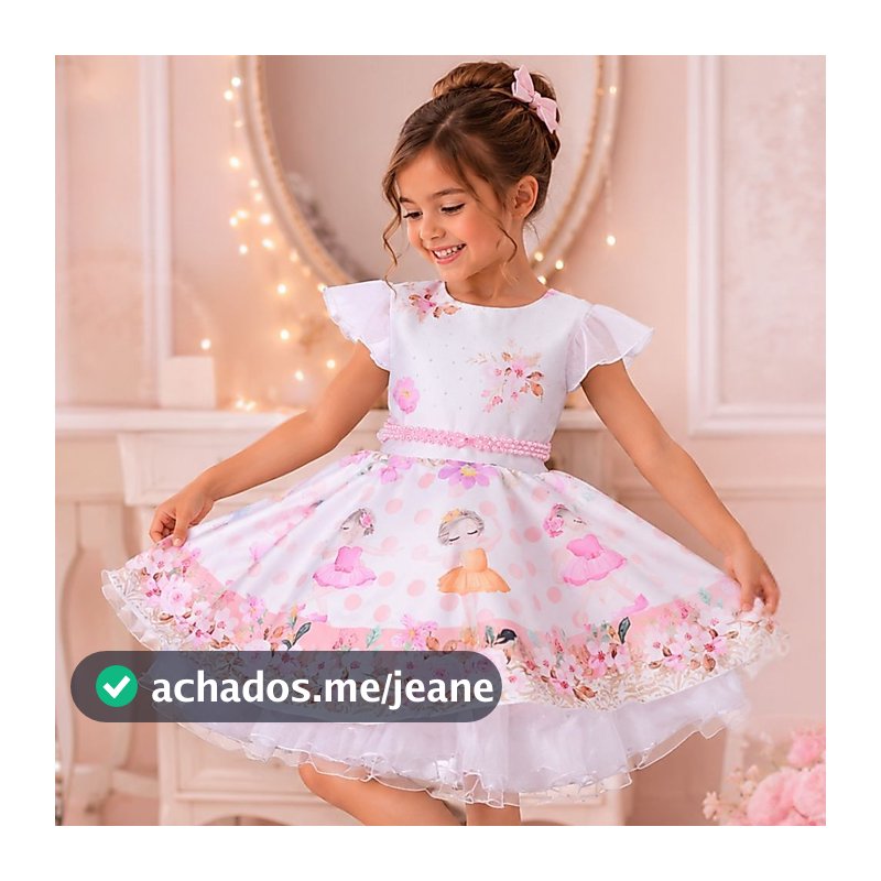 Vestido Infantil Bailarina Ballet Menina Luxo Festa Daminha Casamento Rosa Tule