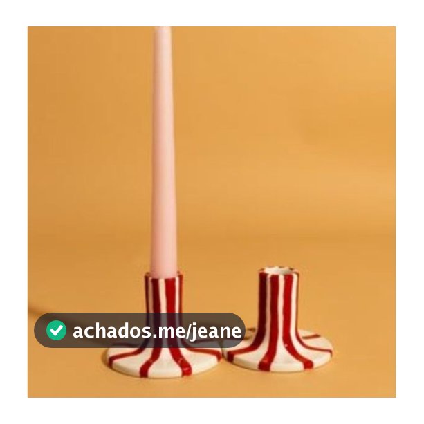 ✨ Castiçal Artesanal Rústico Listrado em Cerâmica Fria | Decoração Natalina.