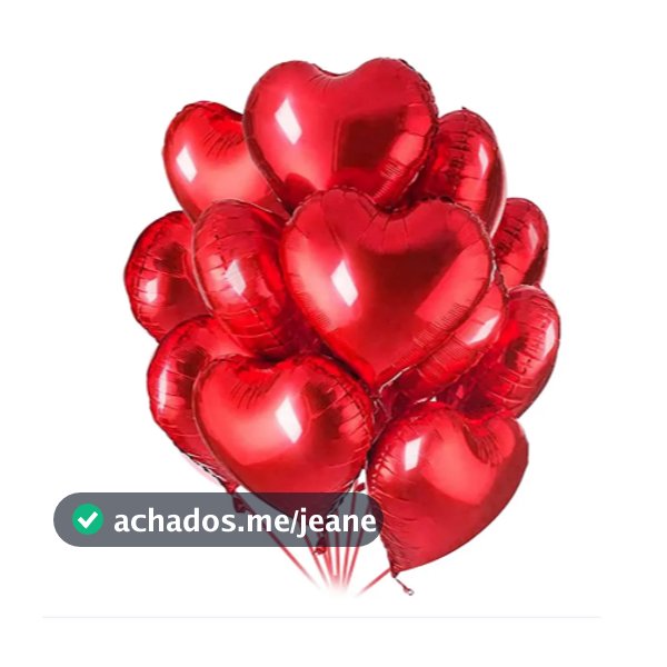 50 Balões Metalizado Coração Vermelhos 45 cm