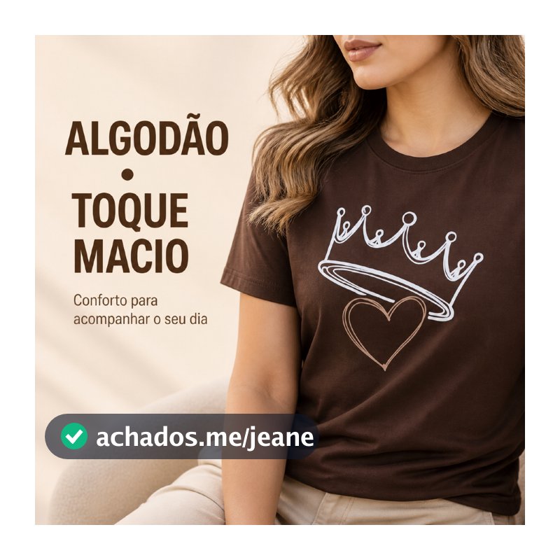 Blusa Feminina Estilosa T-shirt Estampa Evangelica Moda Cristã Look Moderno 100% Algodão