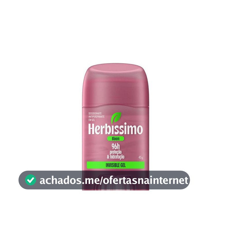 Desodorante Antitranspirante Herbíssimo Invisible Gel Bloom 45g
