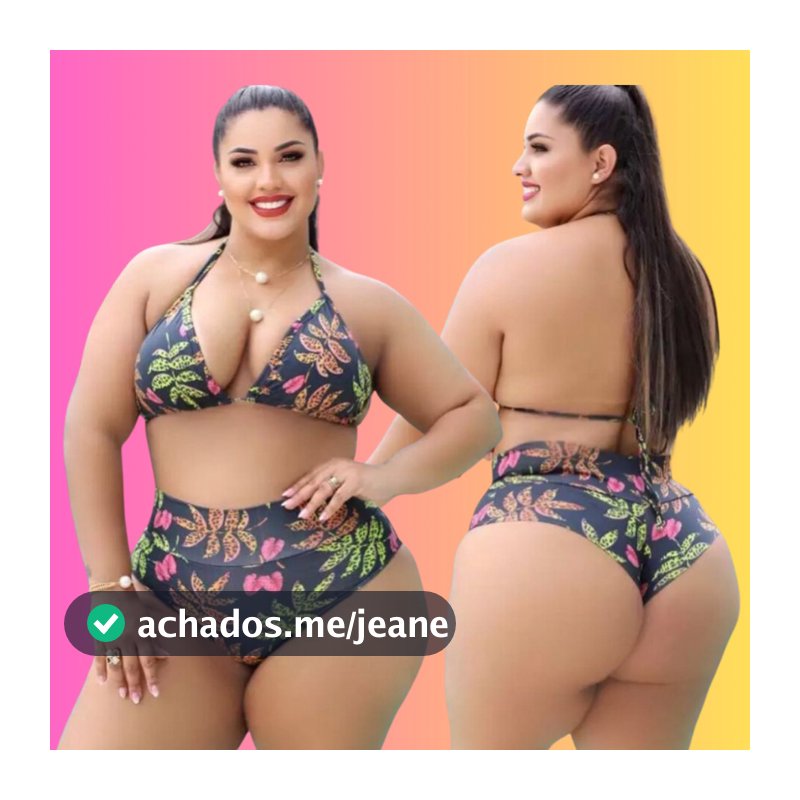 Biquini Cortininha feminino Plus Size semi fio Hot Pant GG XGG (46 ao 52) modelo curves