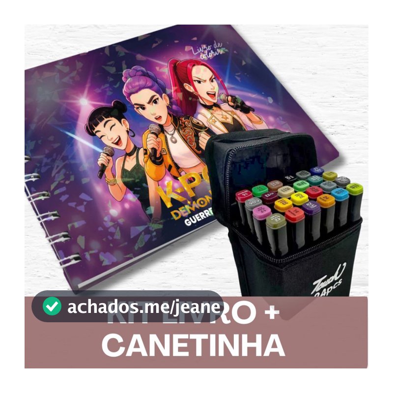 Guerreiras do K-pop – Livro de Colorir+ Canetinhas / 50 Folhas / Capa Holográfica