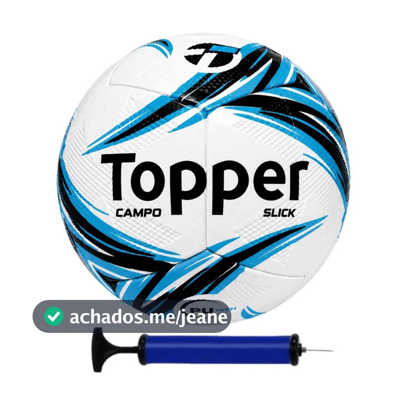 Bola Campo Topper Resistente Para Jogos e Treinos + Bomba De Ar
