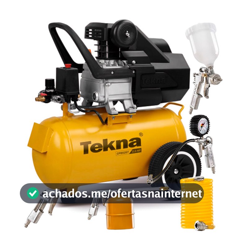 Compressor de Ar 22 Litros 2HP Oficina Borracharia Kit Completo