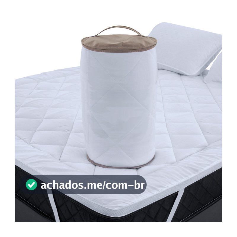 Pillow Top Queen Extra Macio Toque de Pluma 100 Poliéster 600g/m2 158x198cm BF Colchões