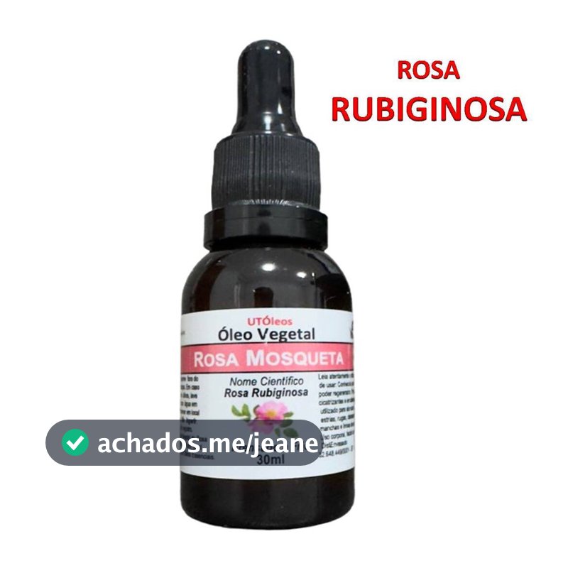 Óleo Vegetal De Rosa Mosqueta 100% Natural Prensado a Frio 30ml