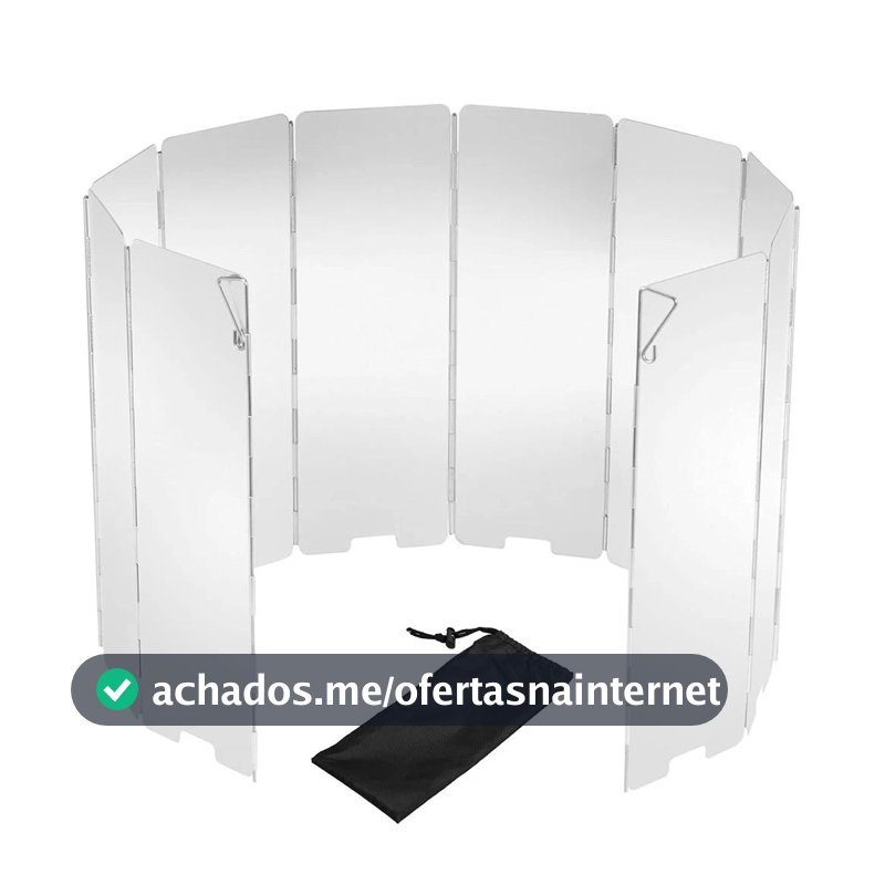 Protetor De Vento Para Fogareiro Dobrável Em Alumínio - Antivento Universal Para Camping, Trilha E Mochilão