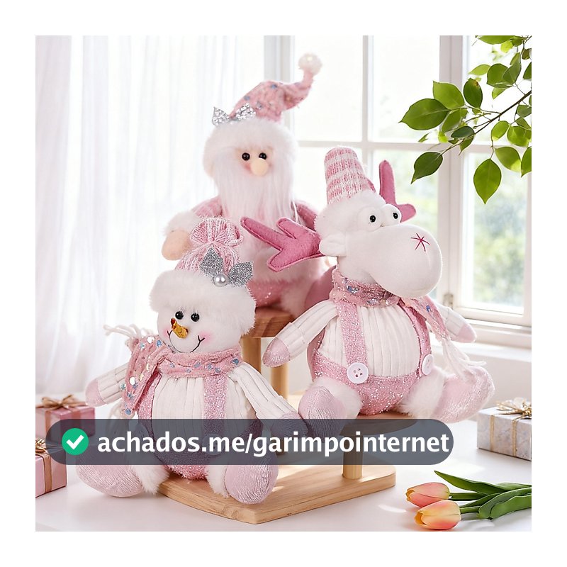 Boneca De Boneco De Neve De Alce De Papai Noel Macio De Malha , Pelúcia De Natal Sentada Decoração De Casa