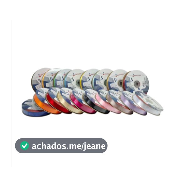 Fita de Cetim Lisa 50m FC N°3 - 15mm | Laços, Artesanato, Bordado, Costura Criativa