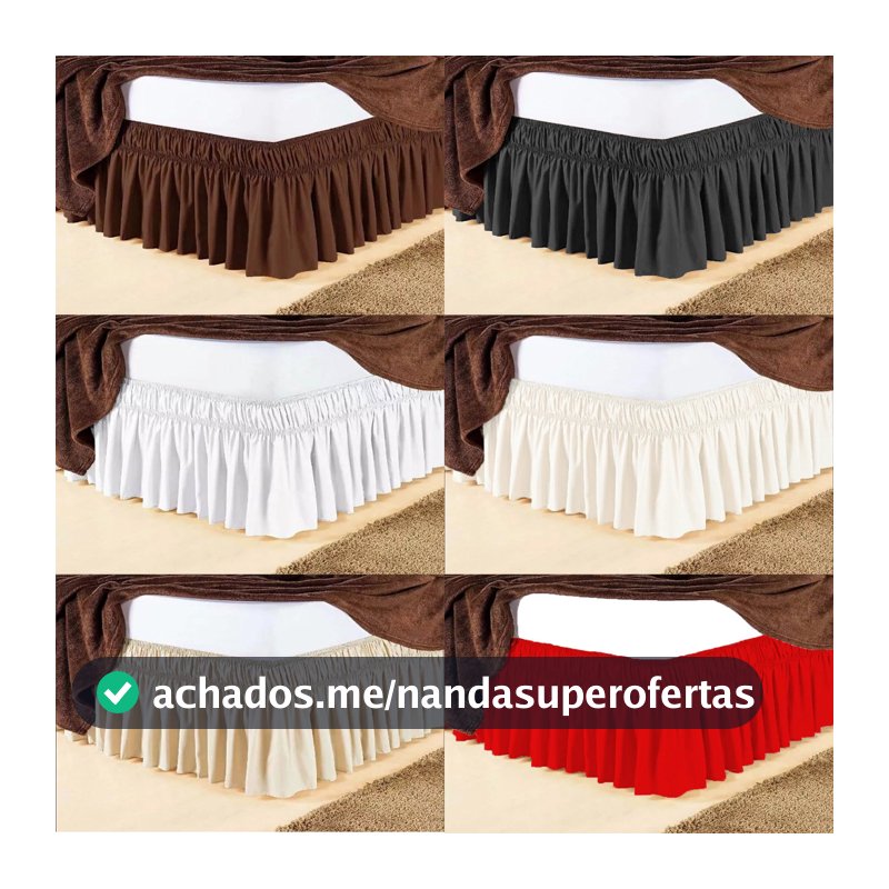 Saia Box Para Cama Colchão Casal Queen Microfibra 170 Fios 2 Elasticos