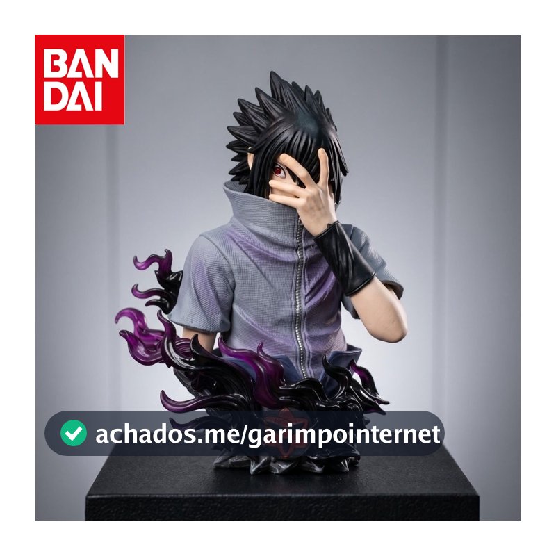 Bandai 14cm Anime Naruto Figura Uchiha Sasuke Busto Estatueta Estátua De PVC Decoração De Mesa Ação Brinquedo Colecionáv