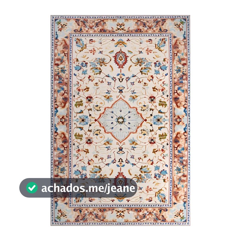 Tapete Estilo Persa 2,00x1,40 m Impermeável Ravena Jolitex Moderno, Dobrável, Lavável