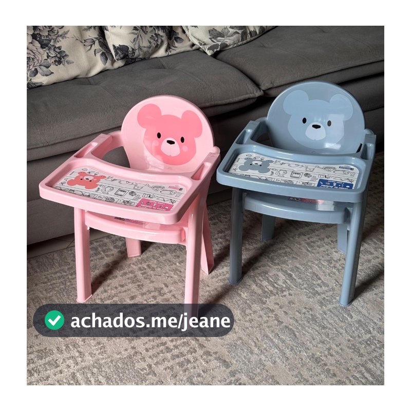 Poltrona Cadeirinha Infantil C/ Bandeja Mesinha de Alimentação Portatil Para Bebe Ursinhos