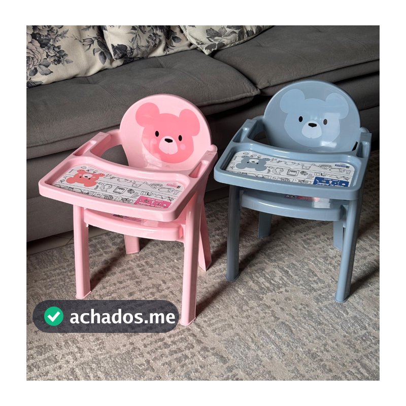 Poltrona Cadeirinha Infantil C/ Bandeja Mesinha de Alimentação Portatil Para Bebe Ursinhos