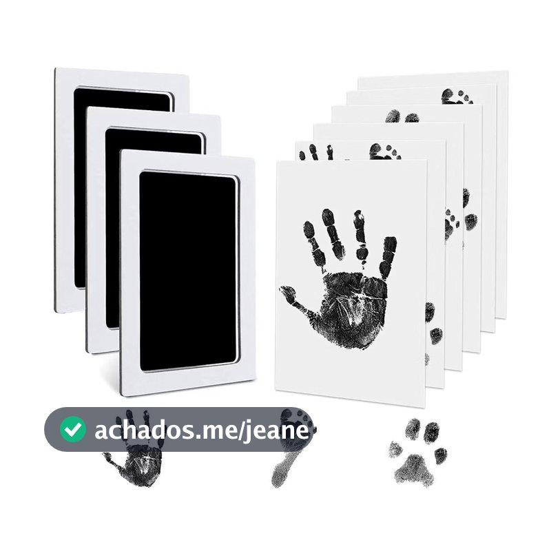 A Mão Não-Tóxica Kit De Impressão De Lembranças De Tinta Recém-Nascidos Impressão Manual de Pegada de Cão e Gato