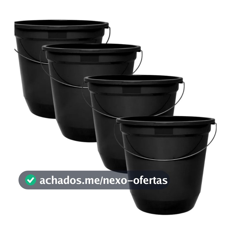 KIT 4 Baldes de limpeza 7,5 litros