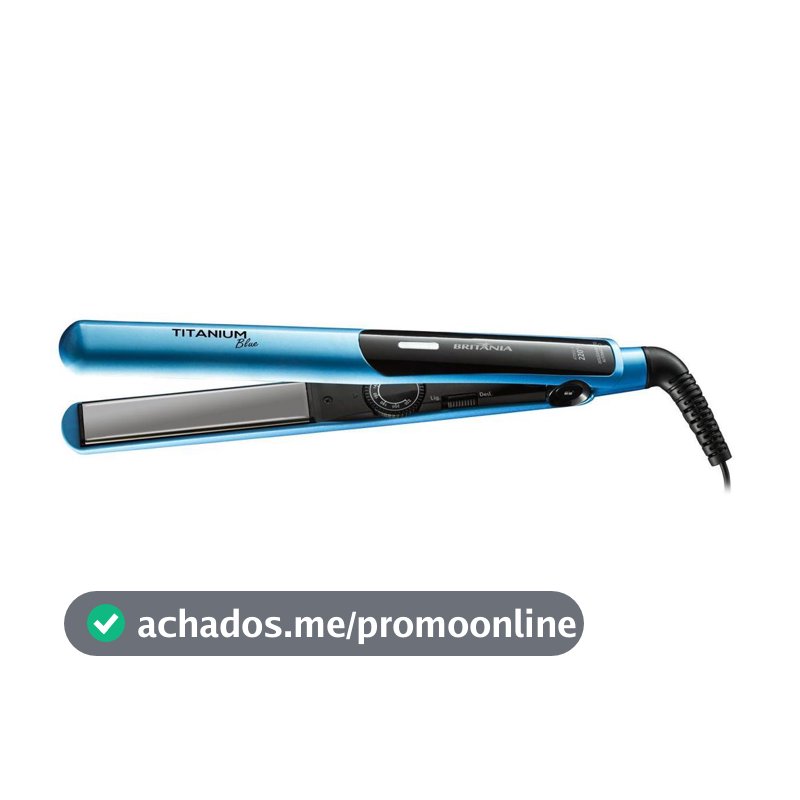 Prancha Britânia Cordão Giratório 220ºC Titanium Blue