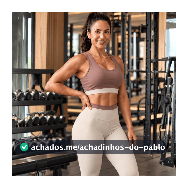 Conjunto Feminino Academia Top e Calça Legging Poliamida Roupa Fitness Treino Pilates