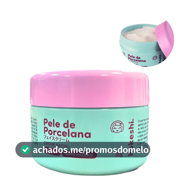 Hidratante Facial Kokeshi Pele de Porcelana Creme Hidratante Facial Coreano Rosa Mosqueta 30g