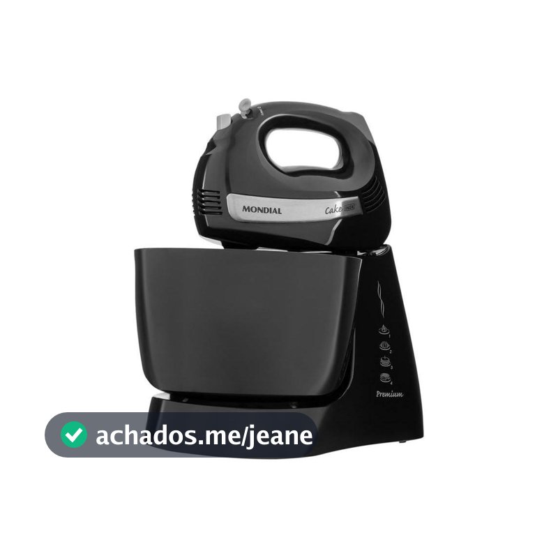 Batedeira Mondial Preta 500W Premium