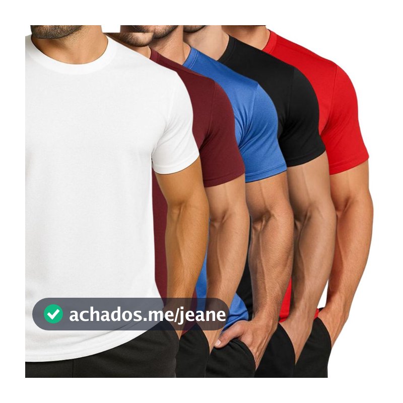 Kit 5 Camisetas Dry Fit Masculina Treino Academia Corrida Esportes Exercícios Casual