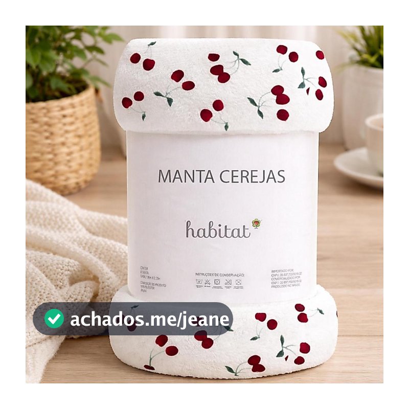 Manta Cobertor Microfibra Casal Queen Super Quentinha Toque Macio Cereja Habitat