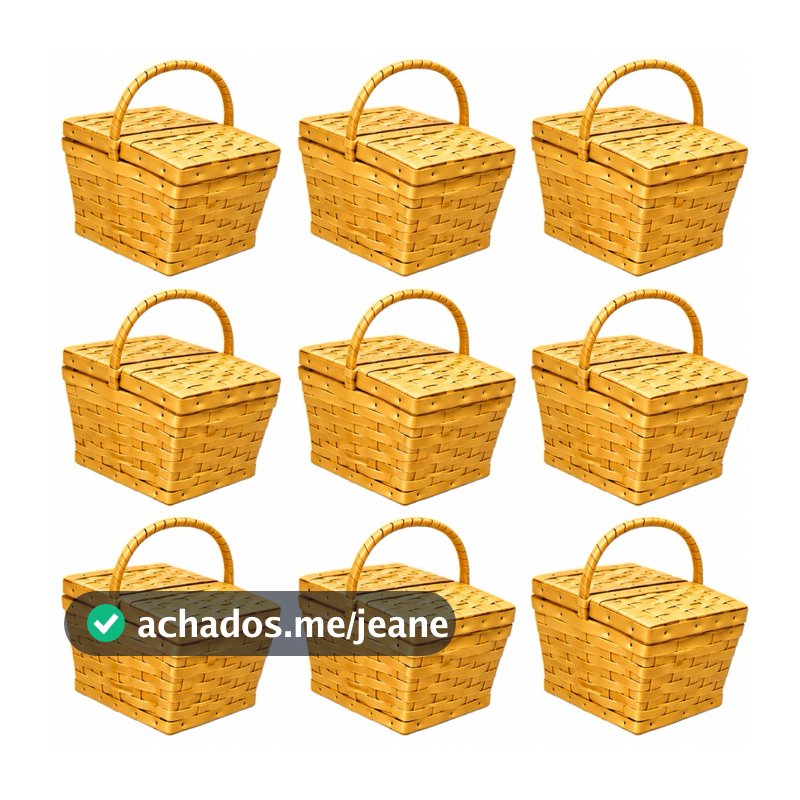 Kit Cesta de Piquenique Fibra Sintética Mini 13X15X22 (Cesta lembrancinha)
