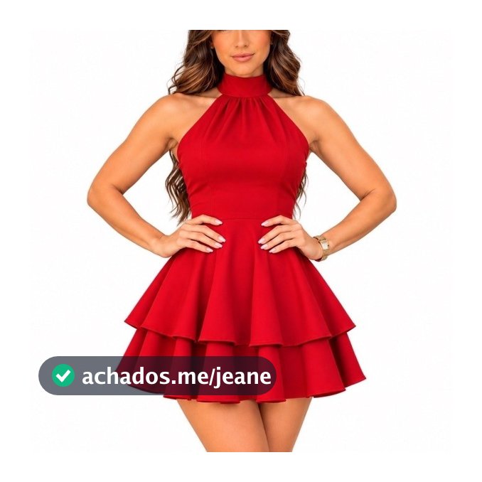 Vestido alfaiataria feminino rodado com detalhe no pescoço estilo blogueira festa casual paty 71