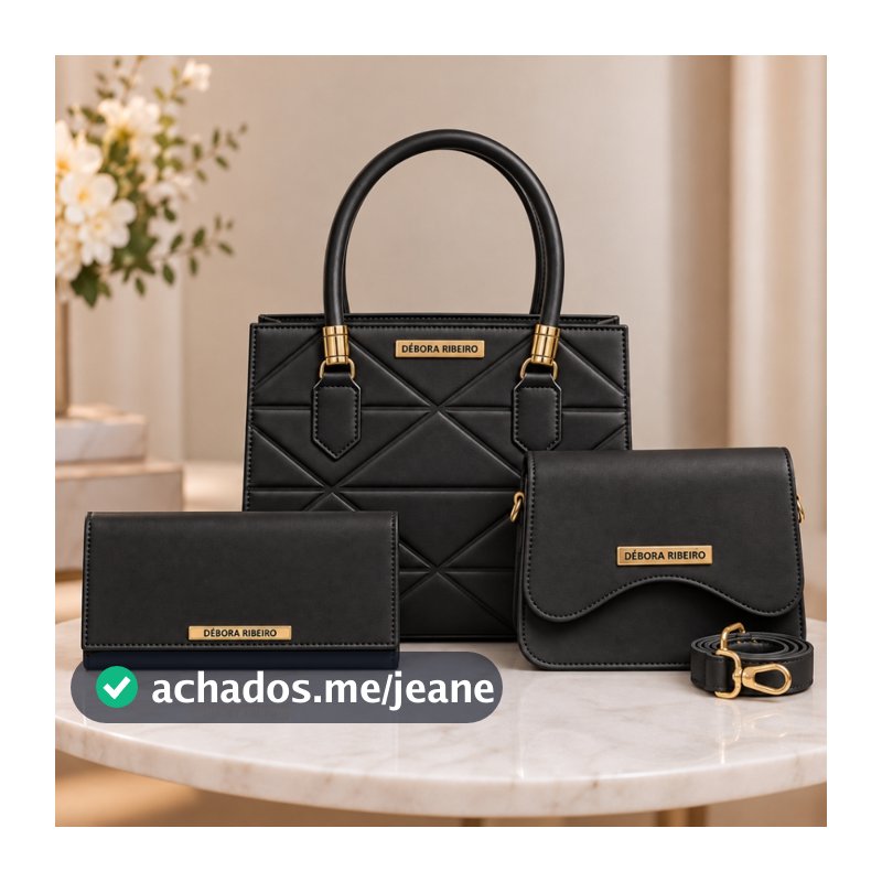 Kit 2 Bolsa Feminina Transversal De Lado E Ombro + Carteira Lançamento