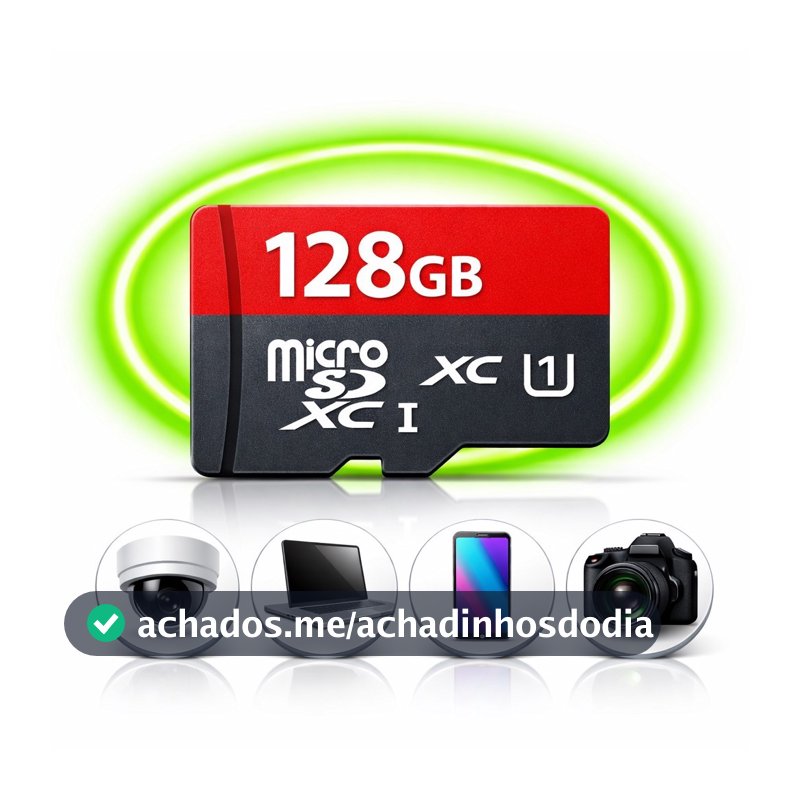 Cartão De Memória 128 Gb Micro Sd Classe 10 Ultra 100mb/s, Para Drones, Celulares, Câmeras Wi-fi, Com Adaptador Sd