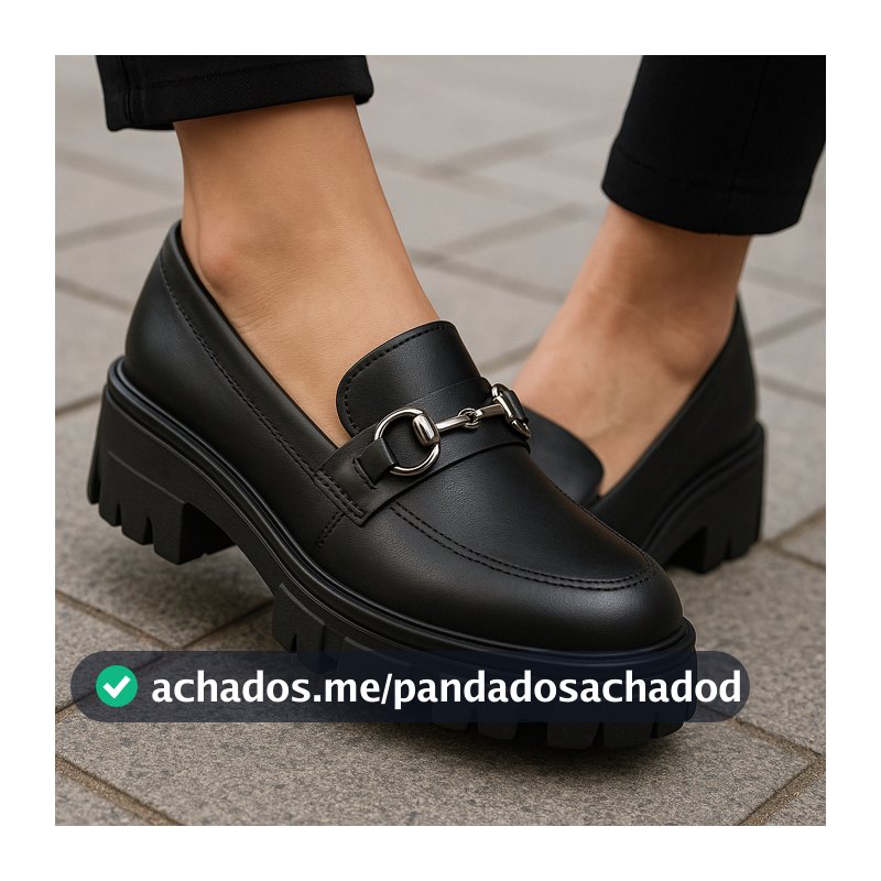 Mocassim Feminino Tratorado Sapato Oxford Plataforma Blogueira Tendencia