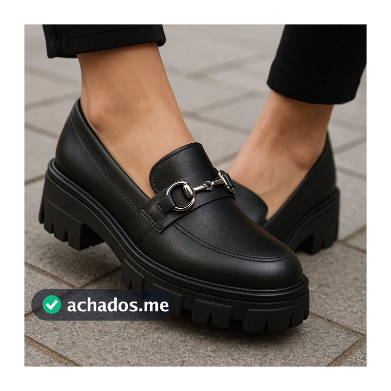Mocassim Feminino Tratorado Sapato Oxford Plataforma Blogueira Tendencia