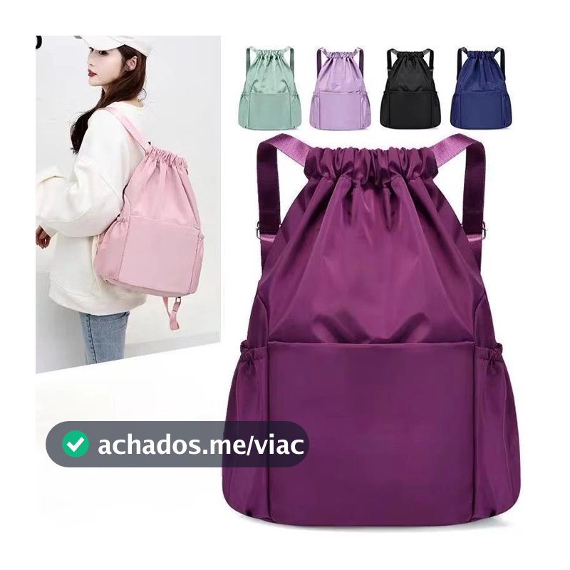 Bolsa Mochila Saco Modelo Liso Para Academia E Passeios Material Impermeável Resistente Unissex