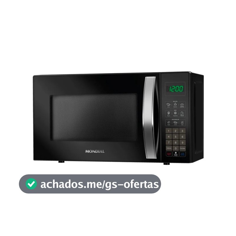 Micro-ondas Mondial Mo 01 21 B Potencia 1200w 60hz 21 Litros