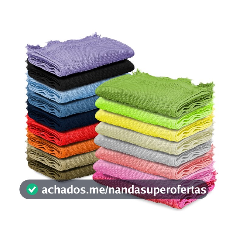 Kit 10 Toalhas Social P/ Academia Lavabo Franja Boca Mao Rosto Bordar Bebe Escolar Infantil 22x32cm