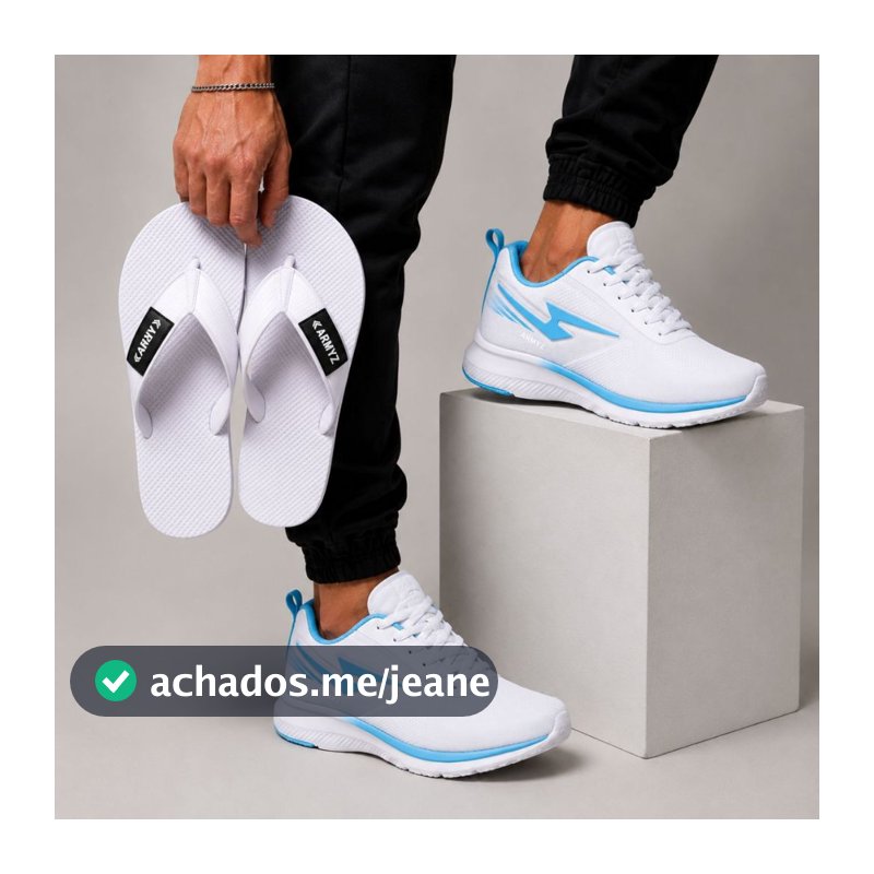 Kit Tênis Esportivo Masculino + Chinelo Leve Macio Conforto Promoção